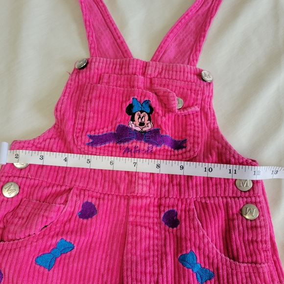 Vintage Minnie Mouse Pink Embroidered Overall 3T - Picture 11 of 13